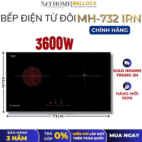Bếp điện từ đôi Malloca MH-732 IRN - Hàng chính hãng