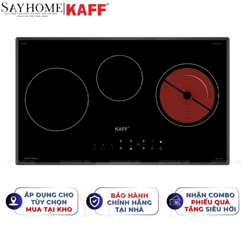 Bếp điện từ kết hợp KAFF KF-IC3801 3 vùng nấu - Bảo hành chính hãng 5 năm