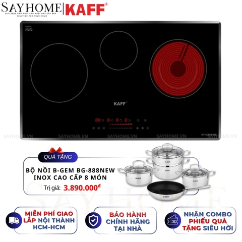 Bếp điện từ kết hợp KAFF KF-IC5801SB PLUS 3 vùng nấu - Bảo hành chính hãng 7 năm