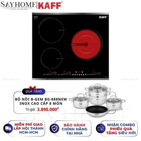 Bếp điện từ kết hợp KF-S48QH PLUS 3 vùng nấu - Bảo hành chính hãng 7 năm