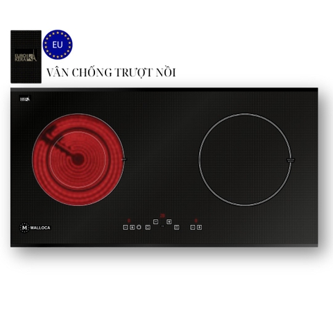 Bếp điện từ kết hợp đôi Malloca MH-02IR LB - Hàng chính hãng Malloca