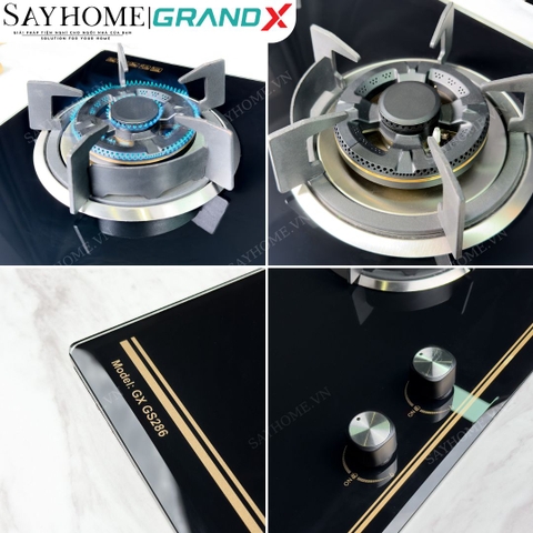 Bếp ga đôi GRANDX GX GS286 - Bảo hành chính hãng 2 năm