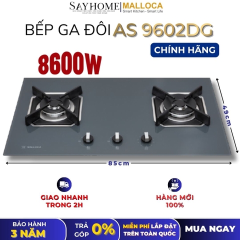 Bếp Ga đôi MALLOCA AS 9602DG - Hàng chính hãng