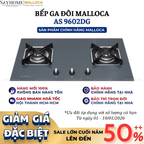 Bếp Ga đôi MALLOCA AS 9602DG - Hàng chính hãng