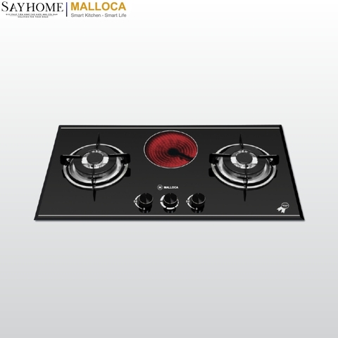 Bếp Ga kết hợp hồng ngoại MALLOCA EG201C 3 vùng nấu - Hàng chính hãng