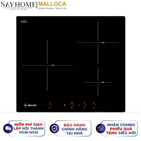 Bếp từ MALLOCA MI 593 BN 3 vùng nấu - Hàng chính hãng