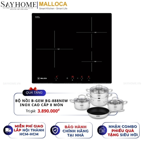 Bếp từ MALLOCA MI 593 BN 3 vùng nấu - Hàng chính hãng