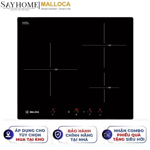 Bếp từ MALLOCA MI 593 BN 3 vùng nấu - Hàng chính hãng