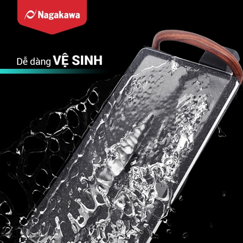 Bếp nướng điện Nagakawa NAG3103 vân đá (1500W) - Bảo hành 12 tháng - Hàng chính hãng