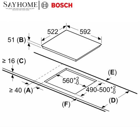 Bếp từ Bosch Serie 2 PUC61KAA5E 3 Vùng Nấu tại thành phố Hồ Chí Minh