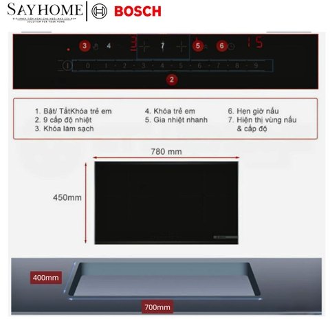Bếp Từ Bosch Serie 8 PPI82566VN 2 Vùng Nấu tại thành phố Hồ Chí Minh