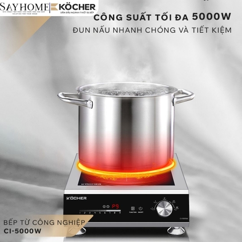 Bếp từ đơn công nghiệp KOCHER CI-5000W - Bảo hành 1 năm