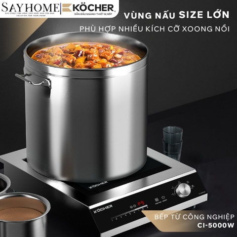 Bếp từ đơn công nghiệp KOCHER CI-5000W - Bảo hành 1 năm