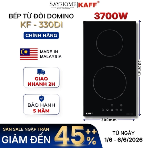 Bếp từ đôi Domino KAFF KF-330DI - Bảo hành chính hãng 5 năm
