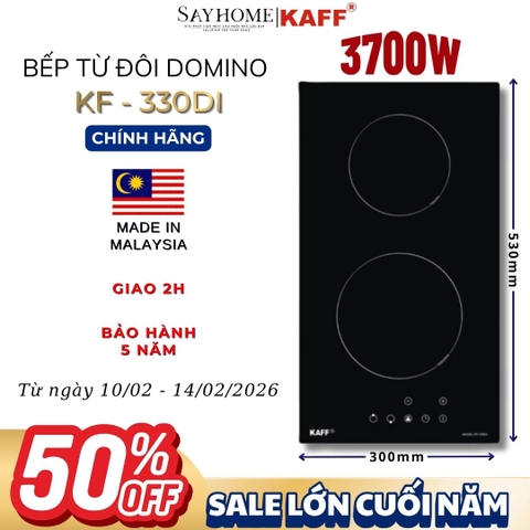Bếp từ đôi Domino KAFF KF-330DI - Bảo hành chính hãng 5 năm