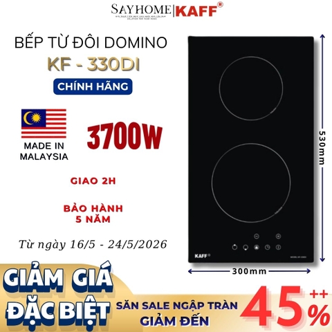 Bếp từ đôi Domino KAFF KF-330DI - Bảo hành chính hãng 5 năm