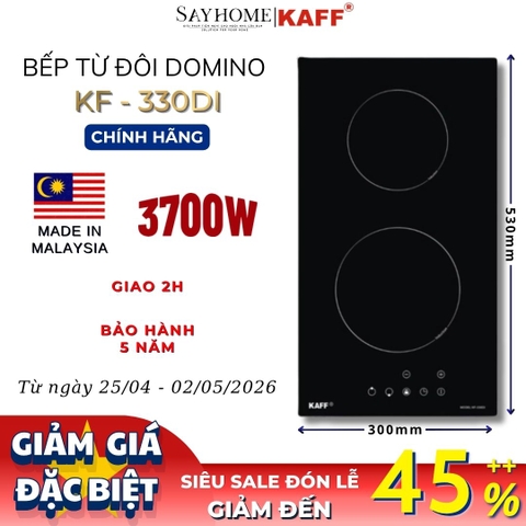 Bếp từ đôi Domino KAFF KF-330DI - Bảo hành chính hãng 5 năm