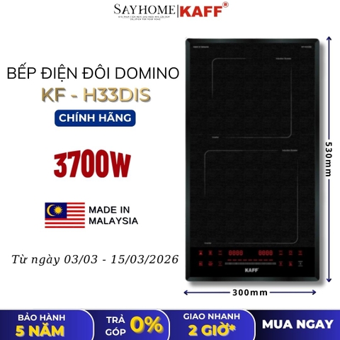 Bếp từ đôi Domino KAFF KF-H33DIS - Bảo hành chính hãng 5 năm