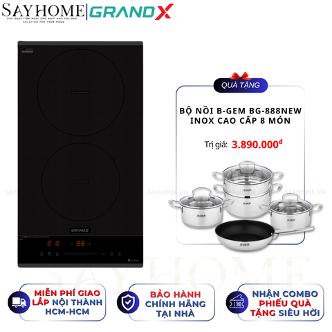 Bếp từ đôi GRANDX GX ID505 Series 5 - Bảo hành chính hãng 3 năm