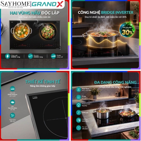 Bếp từ đôi GRANDX GX IH615SE Series 6 tại Thành phố Hồ Chí Minh