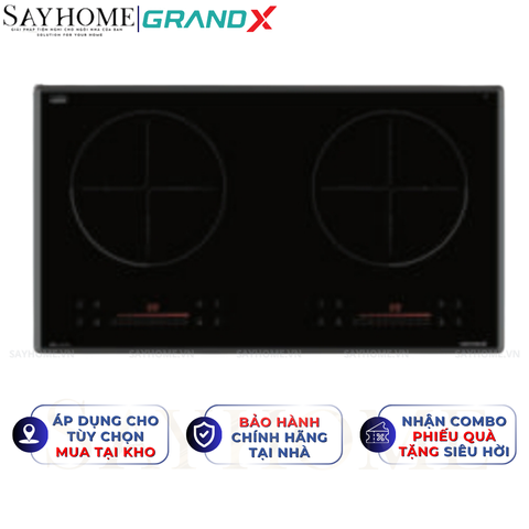 Bếp từ đôi GRANDX GX IH615SE Series 6 - Bảo hành chính hãng 3 năm