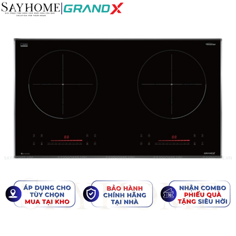 Bếp từ đôi GRANDX GX IH618SE Series 6 - Bảo hành chính hãng 3 năm
