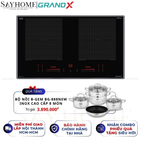 Bếp từ đôi GRANDX GX IH658SE Series 6 - Bảo hành chính hãng 3 năm