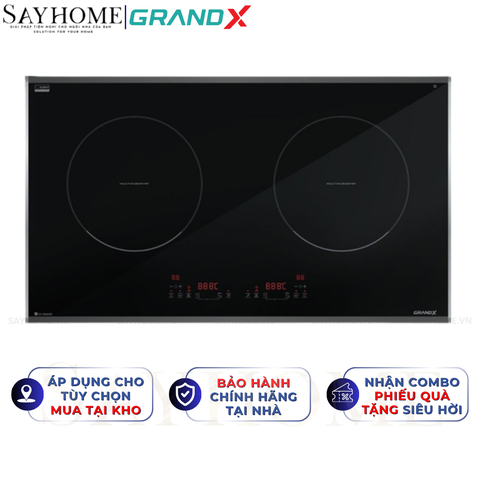 Bếp từ đôi GRANDX GX IH668SE Series 6 - Bảo hành chính hãng 3 năm