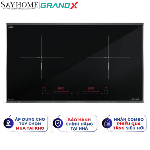 Bếp từ đôi GRANDX GX IH675SE Series 6 - Bảo hành chính hãng 3 năm
