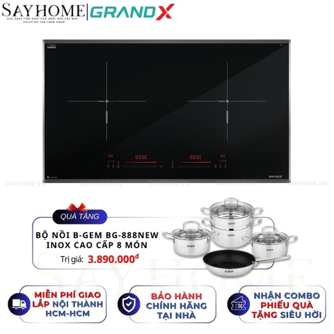 Bếp từ đôi GRANDX GX IH682SE Series 6 - Bảo hành chính hãng 3 năm
