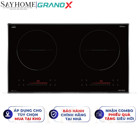 Bếp từ đôi GRANDX GX IH686SE Series 6 - Bảo hành chính hãng 3 năm