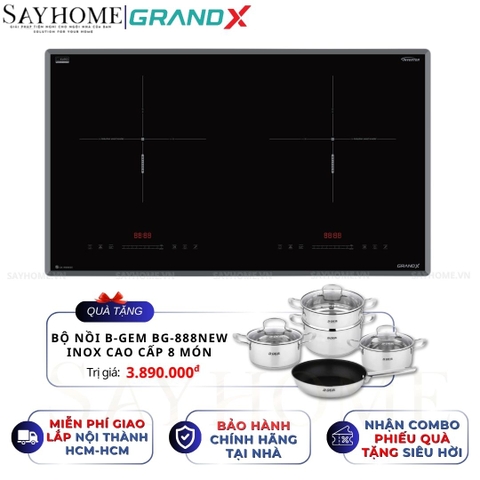 Bếp từ đôi GRANDX GX IH696SE Series 6 - Bảo hành chính hãng 3 năm