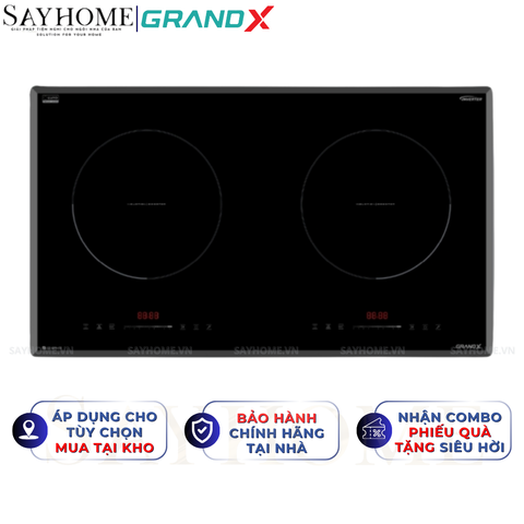 Bếp từ đôi GRANDX GX IH696SE Series 6 - Bảo hành chính hãng 3 năm