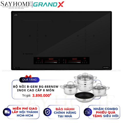 Bếp từ đôi GRANDX GX IH785NANO Series 7 - Bảo hành chính hãng 4 năm
