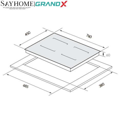 Bếp từ đôi GRANDX GX IH785TITAN Series 7 - Bảo hành chính hãng 4 năm