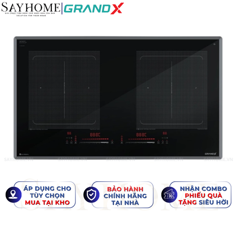 Bếp từ đôi GRANDX GX IH855Pro Series 8 - Bảo hành chính hãng 5 năm