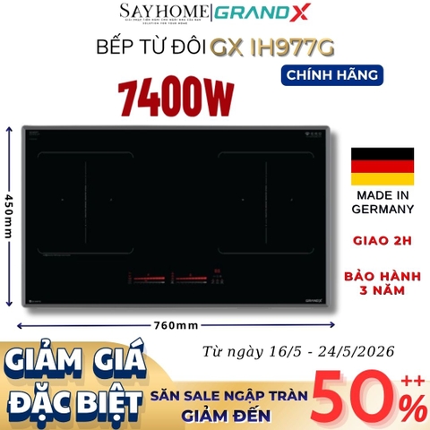 Bếp từ đôi GRANDX GX IH977G Series 9 - Bảo hành chính hãng 3 năm