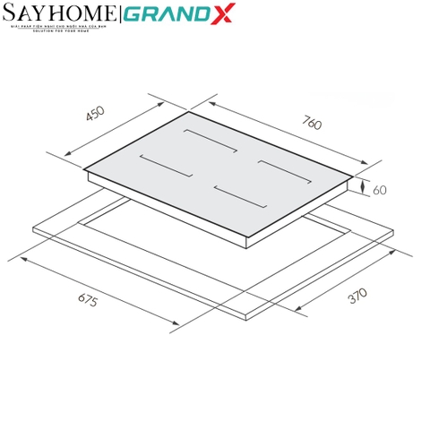 Bếp từ đôi GRANDX GX IH988G Series 9 - Bảo hành chính hãng 3 năm