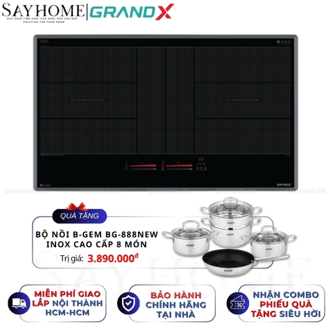 Bếp từ đôi GRANDX GX IH988G Series 9 - Bảo hành chính hãng 3 năm