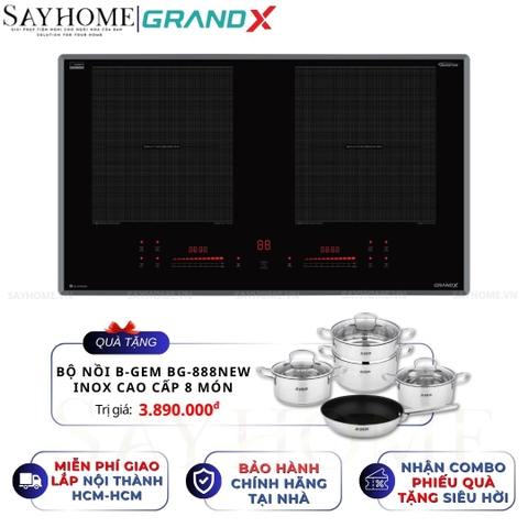 Bếp từ đôi GRANDX GX IP659SE Series 6 - Bảo hành chính hãng 3 năm