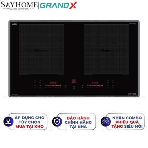 Bếp từ đôi GRANDX GX IP659SE Series 6 - Bảo hành chính hãng 3 năm