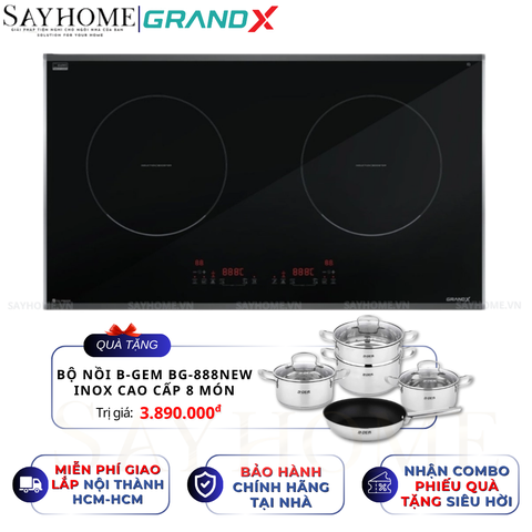 Bếp từ đôi GRANDX GX IP669SE Series 6 - Bảo hành chính hãng 3 năm
