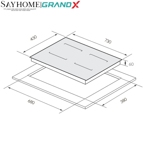 Bếp từ đôi GRANDX GX IP689SE Series 6 - Bảo hành chính hãng 3 năm