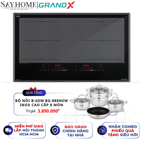 Bếp từ đôi GRANDX GX IP839Pro Series 8 - Bảo hành chính hãng 5 năm