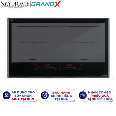 Bếp từ đôi GRANDX GX IP859Pro Series 8 - Bảo hành chính hãng 5 năm