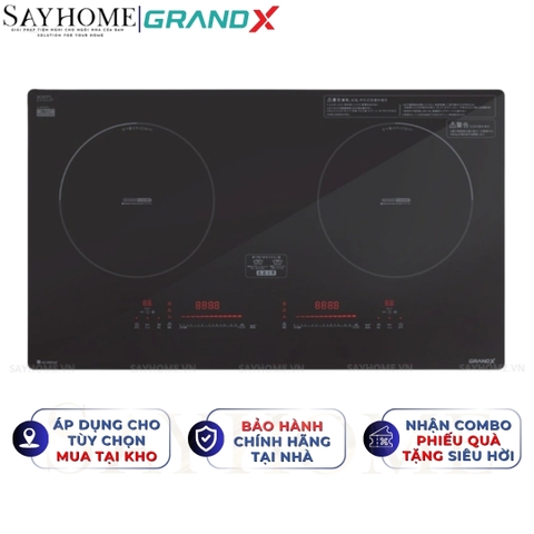 Bếp từ đôi GRANDX GX IP876JP Series 8 - Bảo hành chính hãng 5 năm