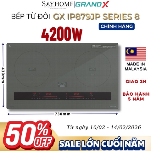 Bếp từ đôi GRANDX GX IP879JP Series 8 - Bảo hành chính hãng 5 năm