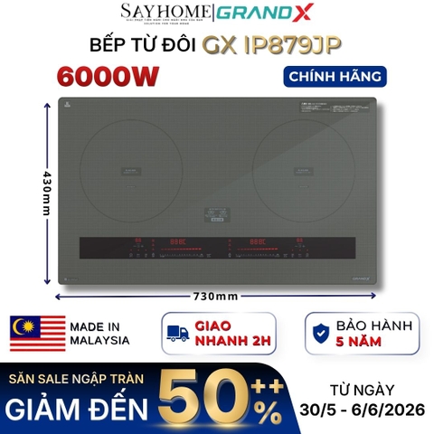 Bếp từ đôi GRANDX GX IP879JP Series 8 - Bảo hành chính hãng 5 năm