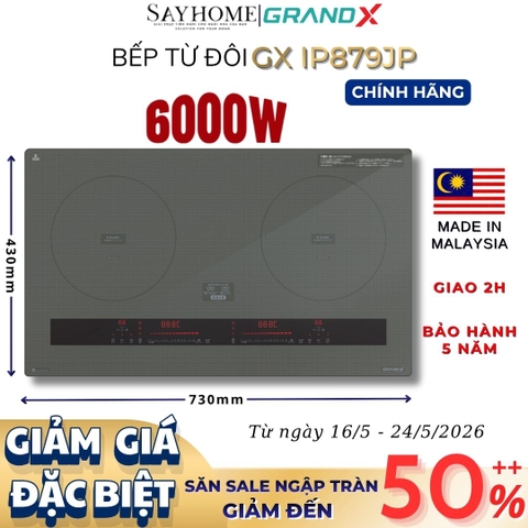 Bếp từ đôi GRANDX GX IP879JP Series 8 - Bảo hành chính hãng 5 năm