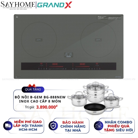 Bếp từ đôi GRANDX GX IP879JP Series 8 - Bảo hành chính hãng 5 năm
